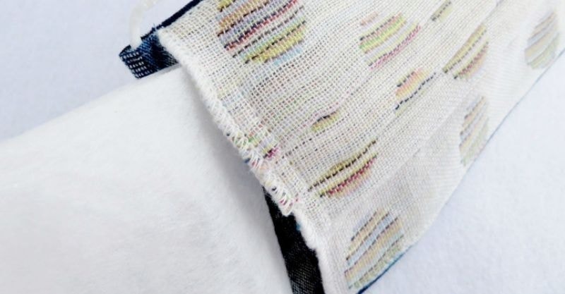 京都西陣“つぶら”なマスク　ポケット付き