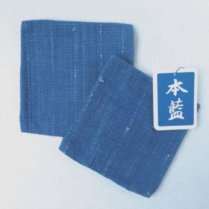 藍染めコースター紬さん