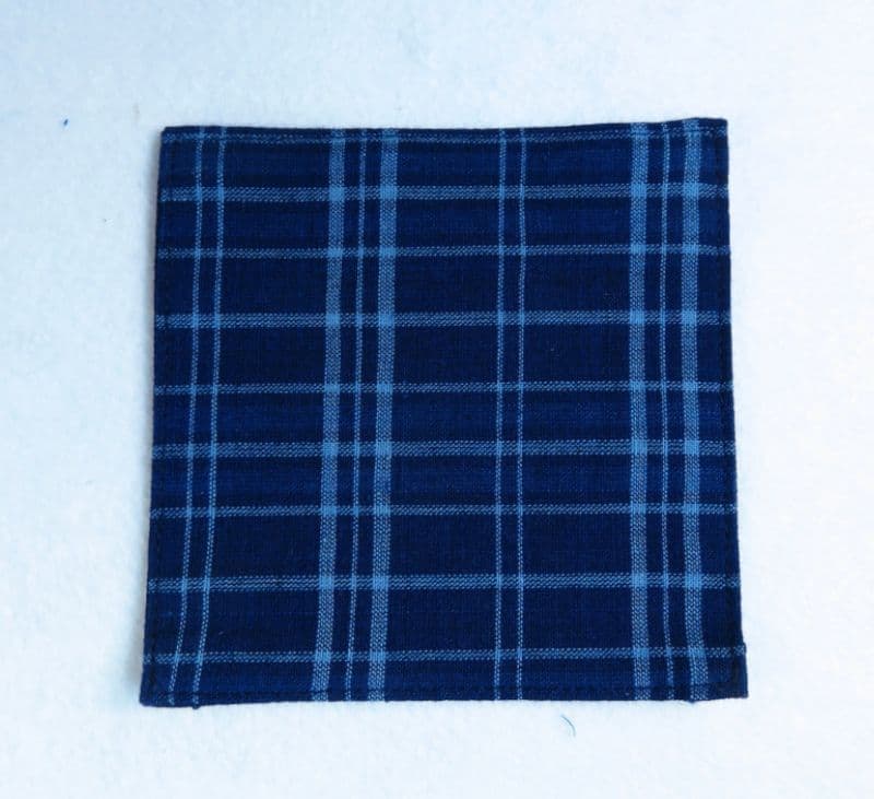 藍染め【コースター】小チェックさん