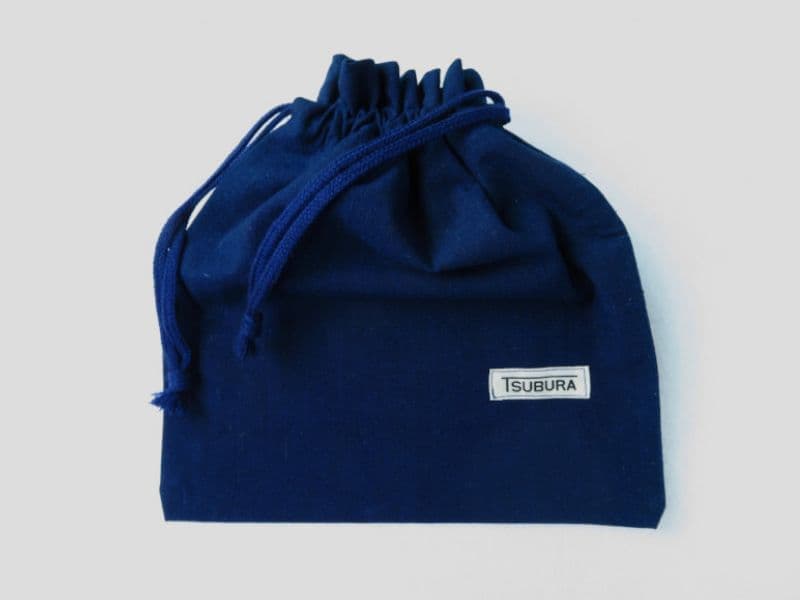 藍染め平織り【巾着】