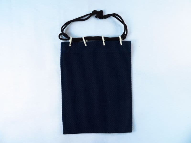 刺し子藍染め【信玄袋】　裏側