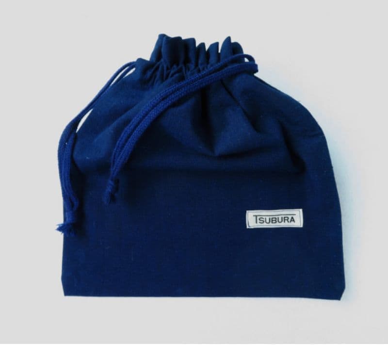 藍染め平織り【信玄袋】