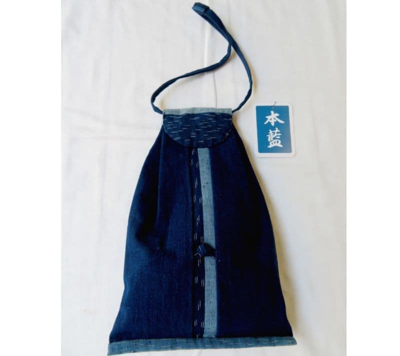 藍染め【巾着】三角さん