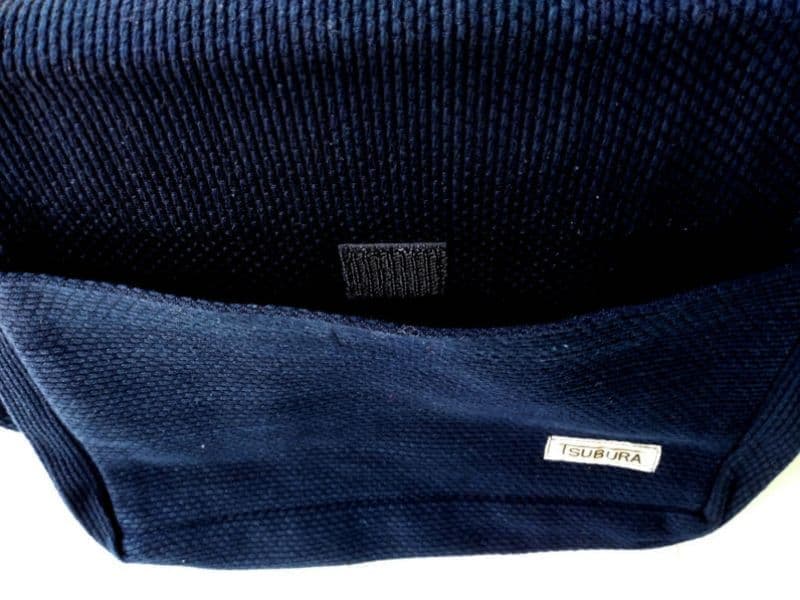 刺し子藍染め【頭陀袋】裏側ポケット